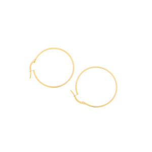 Złote kolczyki 585 Gładkie koła prezent