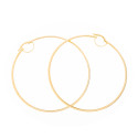 Złote kolczyki 585 Gładkie kółka 19mm prezent