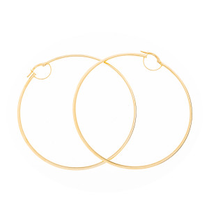 Złote kolczyki 585 Gładkie koła 69mm prezent