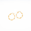 Złote kolczyki 585 Gładkie błyszczące kółka 14mm prezent