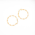 Złote kolczyki 585 Potrójne Kółka 19mm prezent