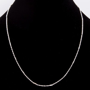 Srebrny łańcuszek 925 ze zdobieniami 50 cm