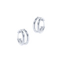 Srebrne kolczyki 925 gładkie grube koła 30mm