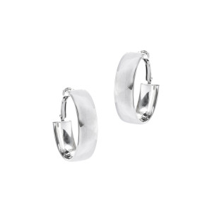 Srebrne kolczyki 925 gładkie owalne koła 32mm