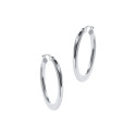 Srebrne kolczyki 925 gładkie owalne koła 32mm