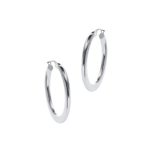 Srebrne kolczyki 925 gładkie owalne 40mm