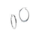 Srebrne kolczyki 925 gładkie owalne 40mm