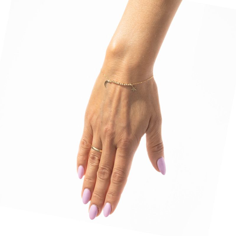 Złota Bransoletka 585 Gwiezdne marzenie