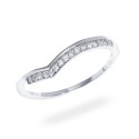 Srebrny Pierścionek 925 Białe błyszczące  cyrkonie