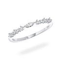 Srebrny Pierścionek 925 Pleciony białe cyrkonie