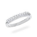Srebrny Pierścionek 925 podłużna biała cyrkonia