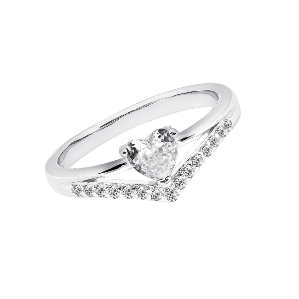 srebrny-pierscionek-białe-serce