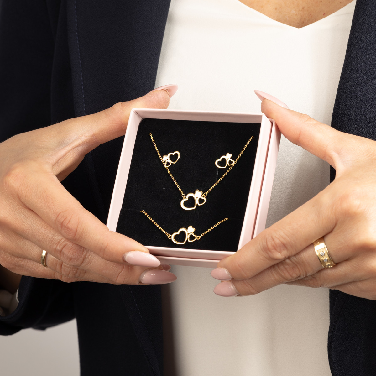 srebrny-pozłacany-zestaw-komplet