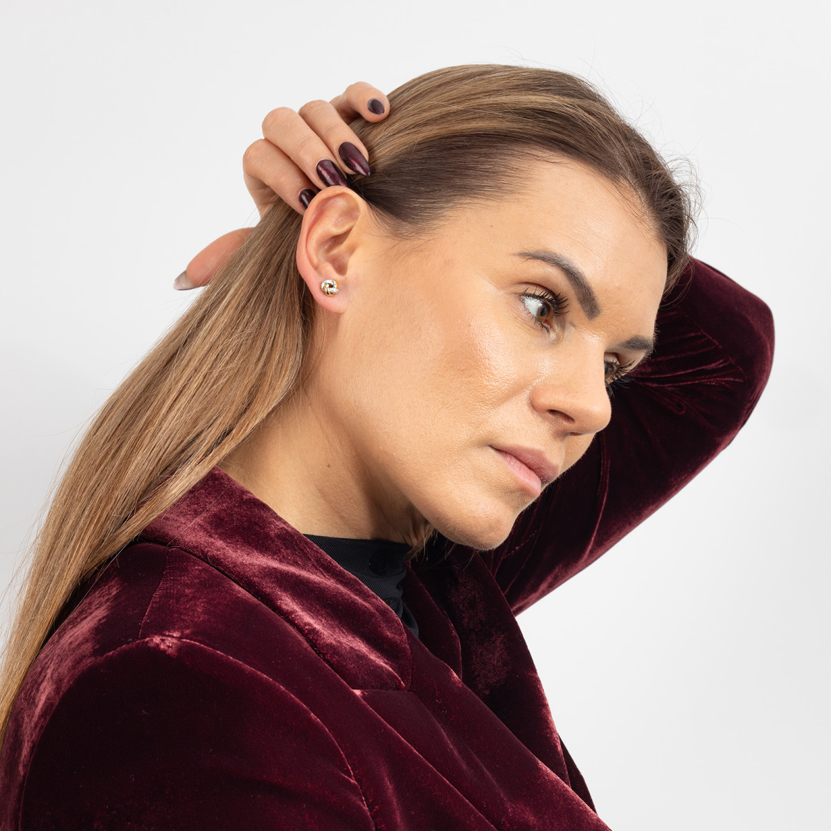 złote-dwukolorowe-kolczyki-585-supełki-sztyft