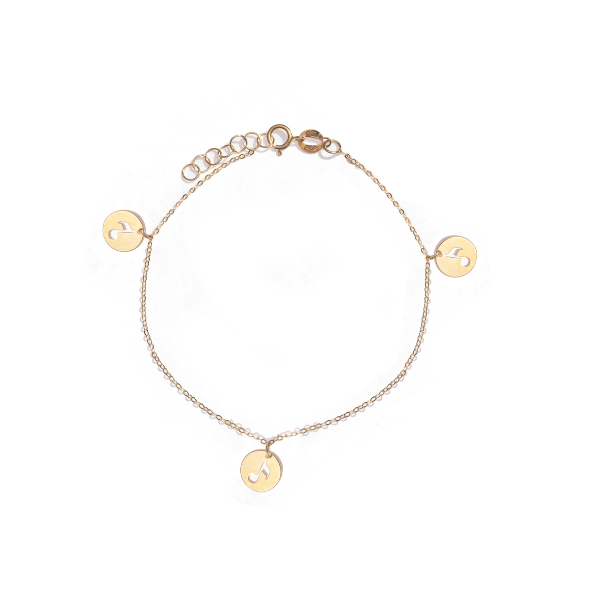 Monilu-zlota-bransoletka-zawieszki-nutki-okragle-kola-nuty