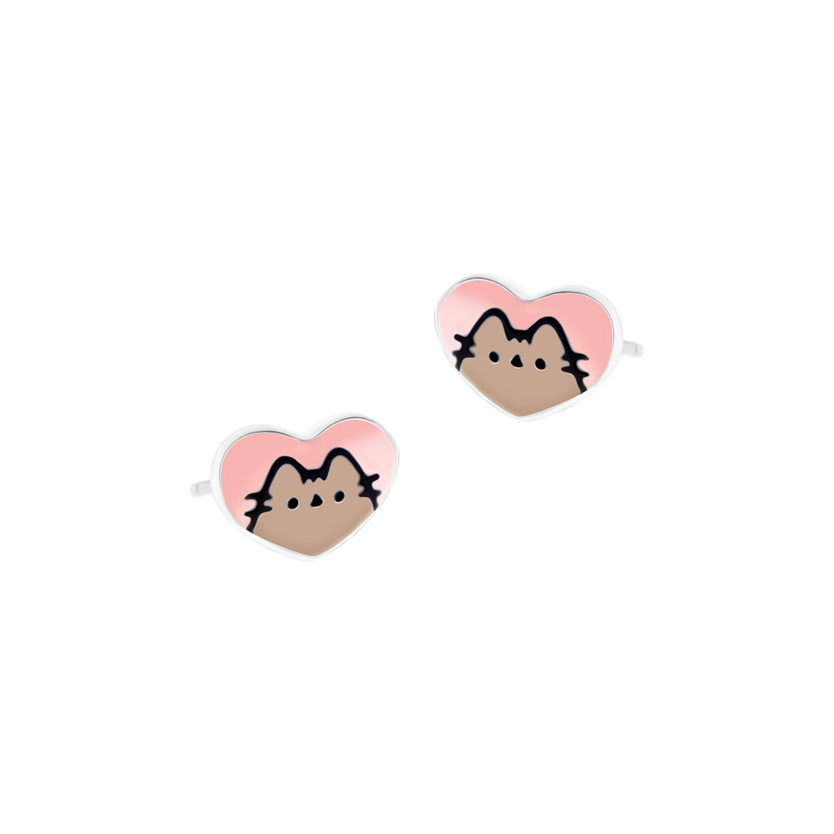 srebrne-kolczyki-pusheen-kotek-serduszko-klasyczny