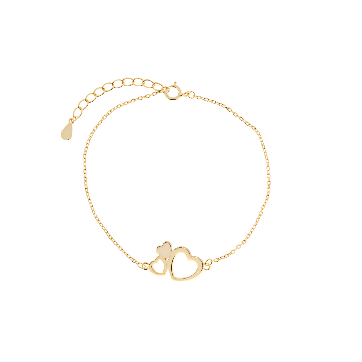 srebrne-kolczyki-pozłacane-serca